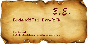 Budaházi Ernák névjegykártya